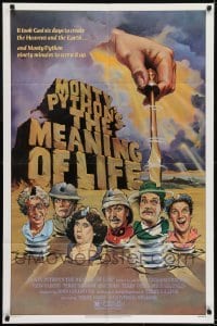 2r669 MONTY PYTHON'S THE MEANING OF LIFE 1sh 1983 Garland artwork of the screwy Monty Python cast!