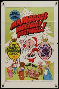 2r675 MR. MAGOO'S CHRISTMAS CAROL/MR. MAGOO'S LITTLE SNOW WHITE 25x38 1sh 1970 great cartoon artwork!