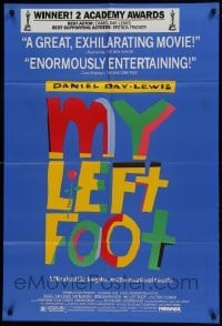 2r680 MY LEFT FOOT 1sh 1989 Daniel Day-Lewis, life, laughter, and the occasional miracle!