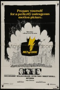 2r688 NETWORK 1sh 1976 written by Paddy Cheyefsky, William Holden, Sidney Lumet classic!