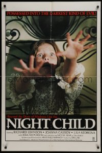 2r695 NIGHT CHILD 1sh 1976 Richard Johnson, Joanna Cassidy, the darkest kind of evil!