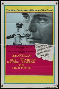 2r696 NIGHT PORTER 1sh 1974 Il Portiere di notte, Bogarde, topless Charlotte Rampling in Nazi hat!