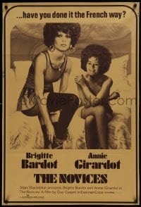2r702 NOVICES 1sh 1975 great image of sexy Brigitte Bardot & Annie Girardot!