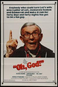 2r708 OH GOD 1sh 1977 directed by Carl Reiner, great super close up of wacky George Burns!