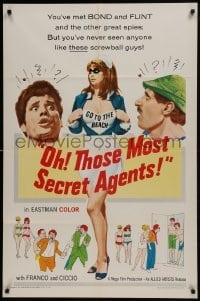 2r709 OH THOSE MOST SECRET AGENTS 1sh 1966 002 agenti segretissimi, Leo Fulci, Franco & Ciccio!