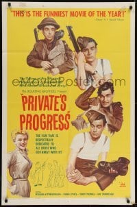 2r756 PRIVATE'S PROGRESS 1sh 1956 John Boulting directed, Richard Attenborough, Dennis Price