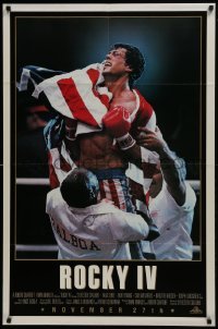 2r780 ROCKY IV advance 1sh 1985 different close up of heavyweight boxing champ Sylvester Stallone!