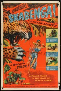2r830 SKABENGA 1sh 1955 African jungle thriller, wild raw adventure, the killer lust!
