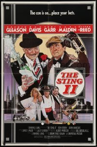 2r856 STING 2 1sh 1983 Jackie Gleason, Mac Davis, Teri Garr, gambling sequel, cool Struzan art!