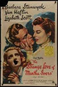 2r858 STRANGE LOVE OF MARTHA IVERS style A 1sh 1946 Barbara Stanwyck, Van Heflin, Lizabeth Scott