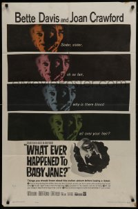 2r967 WHAT EVER HAPPENED TO BABY JANE? 1sh 1962 Robert Aldrich, Bette Davis & Joan Crawford!