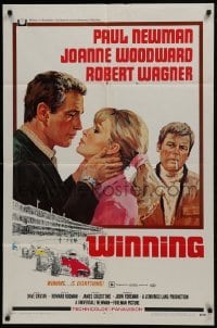 2r981 WINNING 1sh 1969 Paul Newman, Joanne Woodward, Indy car racing art by Howard Terpning!