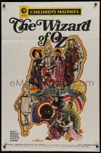 2r984 WIZARD OF OZ 1sh R1970 Victor Fleming, Judy Garland all-time classic!