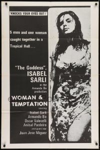 2r986 WOMAN & TEMPTATION 1sh 1965 full-length image of sexiest Goddess Isabel Sarli!