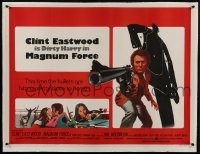 2s083 MAGNUM FORCE linen British quad 1974 Clint Eastwood, Dirty Harry's bullets hit close to home!