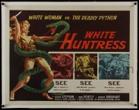 2s137 GOLDEN IVORY linen 1/2sh R1957 great deceptive art of White Huntress vs The Deadly Python!