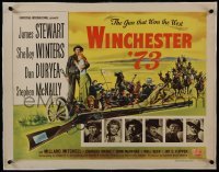 2s148 WINCHESTER '73 linen 1/2sh 1950 James Stewart, Shelley Winters, Anthony Mann, ultra rare!