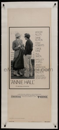 2s123 ANNIE HALL linen insert 1977 full-length Woody Allen & Diane Keaton, a nervous romance!