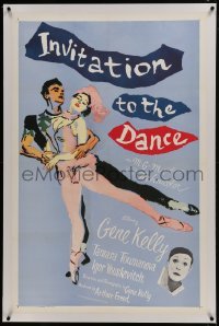 2s253 INVITATION TO THE DANCE linen 1sh 1956 great art of Gene Kelly dancing with Tamara Toumanova!