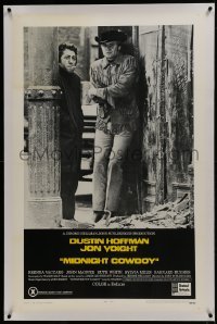 2s299 MIDNIGHT COWBOY linen 1sh 1969 Dustin Hoffman, Jon Voight, John Schlesinger classic, X-rated!
