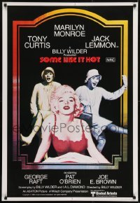2t220 SOME LIKE IT HOT Aust 1sh R1980 sexy Marilyn Monroe, Tony Curtis & Jack Lemmon in drag!