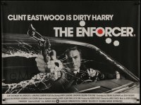 2t204 ENFORCER British quad 1977 c/u of Clint Eastwood as Dirty Harry with gun through windshield!