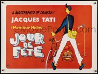 2t209 JOUR DE FETE British quad R1997 Jour de fete, great art of postman Jacques Tati with bicycle!