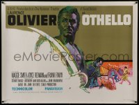 2t211 OTHELLO British quad 1966 great art of Laurence Olivier in the title role, Shakespeare!