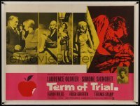 2t213 TERM OF TRIAL British quad 1962 teacher Olivier has an affair w/youngest girl in class, rare!