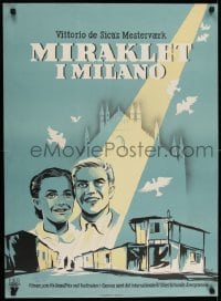 2t237 MIRACLE IN MILAN Danish 1952 Vittorio De Sica's Miracolo a Milano, great Stilling art, rare!