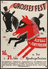 2t124 GROSSES FEST DER JURYFREIEN German 33x48 1935 Schwabinger brewery, Burkhardt horse art!