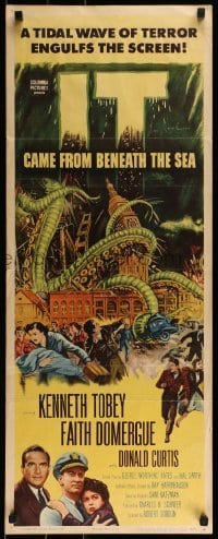 2t184 IT CAME FROM BENEATH THE SEA signed insert 1955 by Ray Harryhausen, a tidal wave of terror!