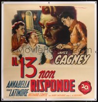 2t047 13 RUE MADELEINE linen Italian 55x57 1947 DeSeta art of James Cagney & Annabella, very rare!