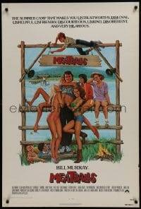 2t152 MEATBALLS 1sh 1979 Ivan Reitman, Morgan Kane art of Bill Murray & sexy summer camp girls!