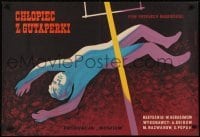 2t302 GUTTAPERCHEVYY MALCHIK Polish 23x34 1957 Teodorczyk art of falling trapeze artist!