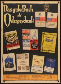 2t421 DAS GUTE BUCH ALS OSTERGESCHENK 29x40 German advertising poster 1925 books as Easter gifts!