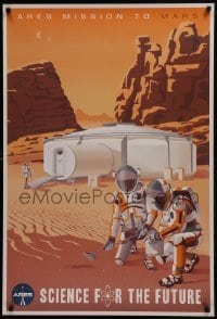 2t170 MARTIAN set of 3 27x40 special posters 2015 IMAX, Steve Thomas faux travel poster art!