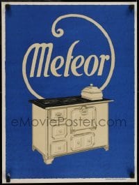 2t424 MORA MORAVIA blue 18x24 Czech advertising poster 1930s great G art of Meteor old stove!