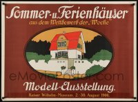 2t385 SOMMER-U FERIENHAUSER 28x38 German museum/art exhibition 1908 Summer and Holiday Homes!