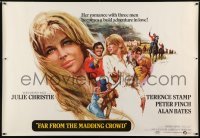 2t143 FAR FROM THE MADDING CROWD subway poster 1968 sexy Julie Christie, Stamp, Finch, Schlesinger!