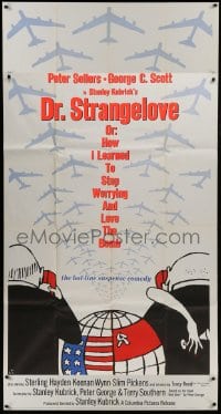 2w129 DR. STRANGELOVE 3sh 1964 Stanley Kubrick classic, Peter Sellers, great Tomi Ungerer art!