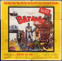 2w124 BATMAN 6sh 1966 Adam West, Burt Ward, villains Meriwether, Romero, Meredith & Gorshin, rare!