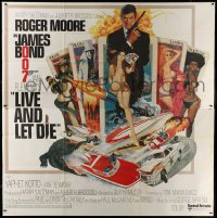 2w004 LIVE & LET DIE East Hemi 6sh 1973 McGinnis art of Moore as James Bond & sexy tarot cards!