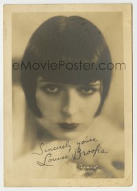 2w143 LOUISE BROOKS 5x7 fan photo 1920s incredible portrait with her trademark bobbed hair!