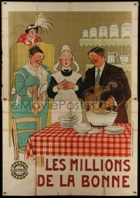 2w087 LES MILLIONS DE LA BONNE French 2p 1913 Louis Feuillade's The Maid's Millions, great art!