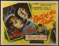 2w015 OUT OF THE PAST style A 1/2sh 1947 great art of smoking Robert Mitchum & Jane Greer!