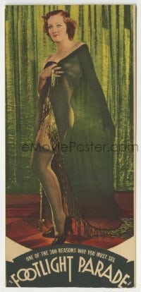 2w137 FOOTLIGHT PARADE herald 1933 image of sexy naked showgirl Donna Mae Roberts w/sheer cape!