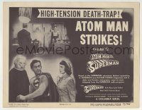 2w281 ATOM MAN VS SUPERMAN chapter 12 TC 1950 DC serial, Kirk Alyn in costume, Atom Man Strikes!