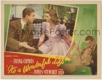 2w253 IT'S A WONDERFUL LIFE LC #2 1946 best c/u of James Stewart & Donna Reed, Frank Capra classic!