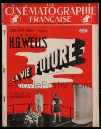 2w202 LA CINEMATOGRAPHIE FRANCAISE French exhibitor magazine May 23, 1936 Things To Come & more!